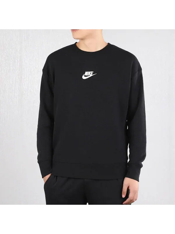 Толстовка Nike Casual Crew Neck Sweater Men's Black — изображение 3 из 4, черный