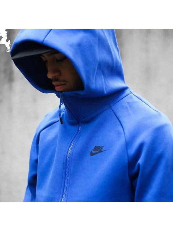 Куртка Nike Sportswear Tech Fleece Hooded Zip Jacket 'Blue' — изображение 2 из 2, синий/мульти