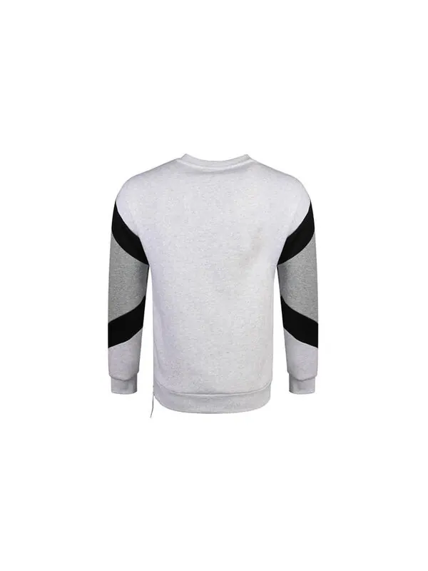 Толстовка Nike Air Crew Flc Round Neck Colorblock Pullover light grey — изображение 2 из 4, светлый серый