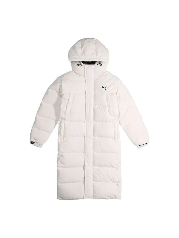 Куртка long cut hoodie coat 'white' Puma