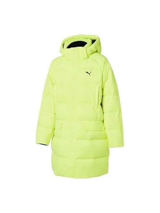 Куртка long cut hoodie coat 'yellow' Puma