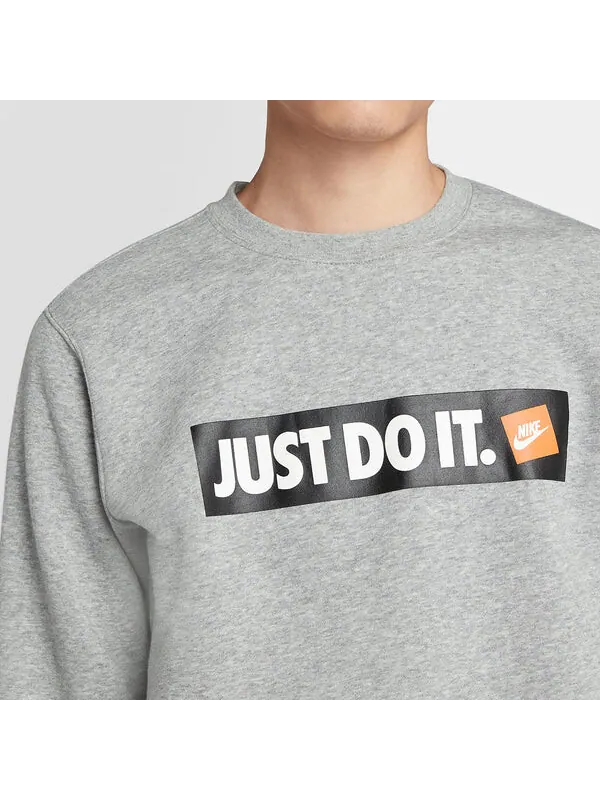 Толстовка Nike Just Do It Hoodie 'Grey' — изображение 2 из 4, серый/мульти
