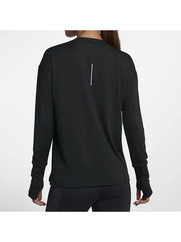 Свитер element casual sports round neck long sleeves running hoodie black Nike — изображение 4 из 4, черный