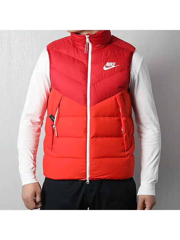 Жилет men's casual sports down vest red Nike — изображение 3 из 4, красный