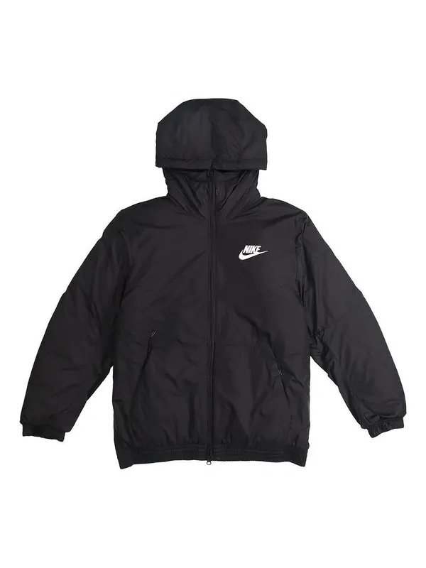 Куртка sportswear synthetic fill fleece lined hooded jacket black Nike — изображение 1 из 2, черный