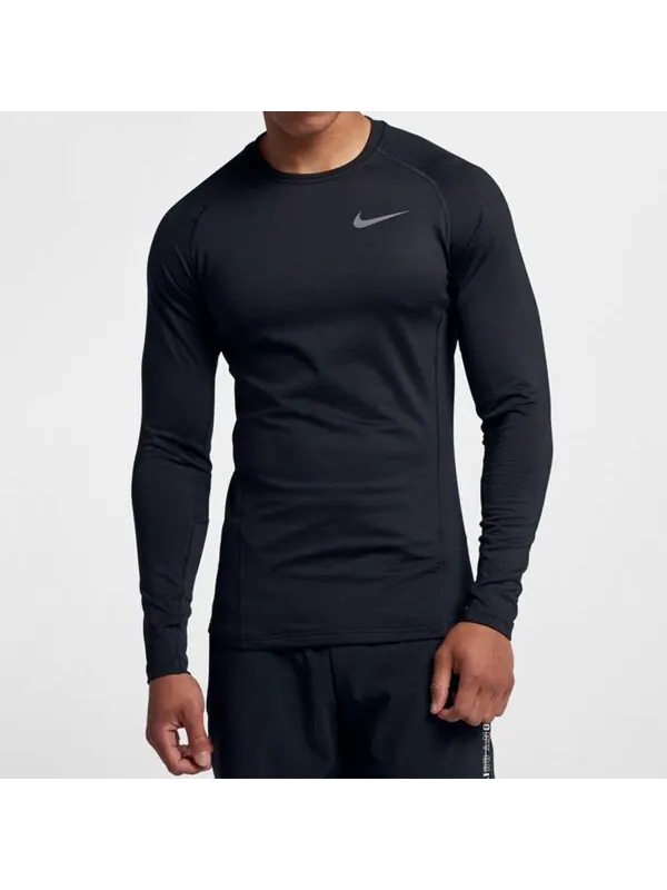 Спортивная футболка Nike Therma Dri-FIT Training Stay Warm Tops Black — изображение 3 из 4, черный