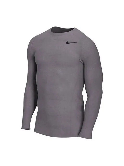 Футболка therma sports slim fit version training long sleeves gray Nike — изображение 1 из 4, серый