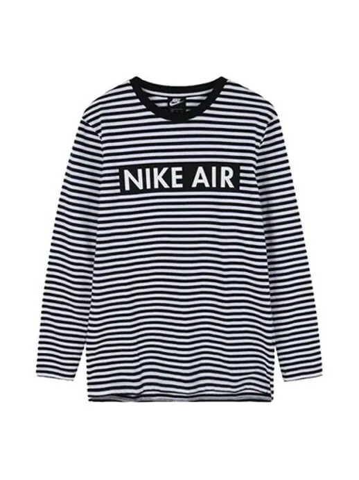 Футболка air top ls alphabet logo printing black white stripe long sleeves black white Nike — изображение 1 из 4