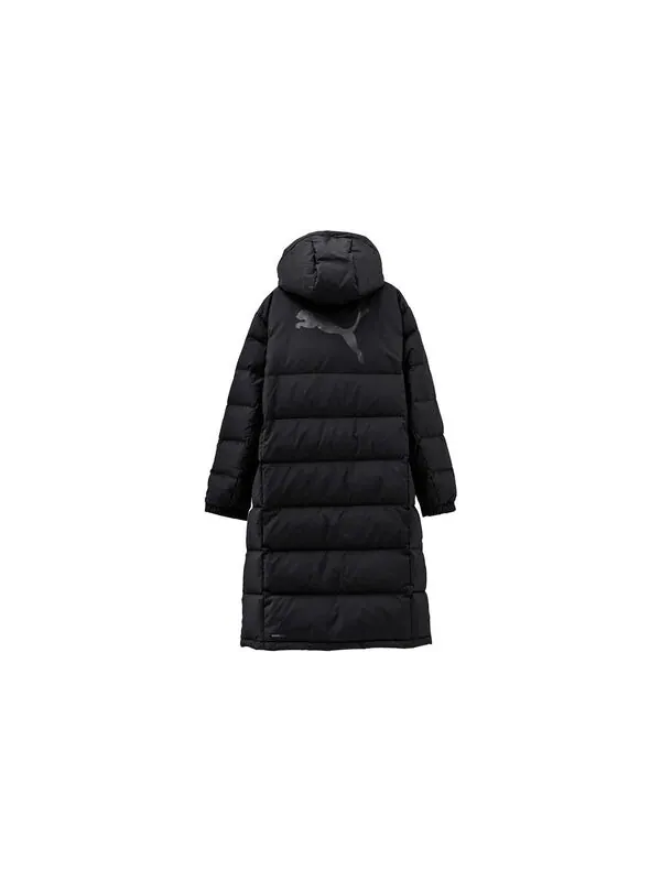 Куртка long down jacket 'black grey' Puma — изображение 2 из 4, черный/серый