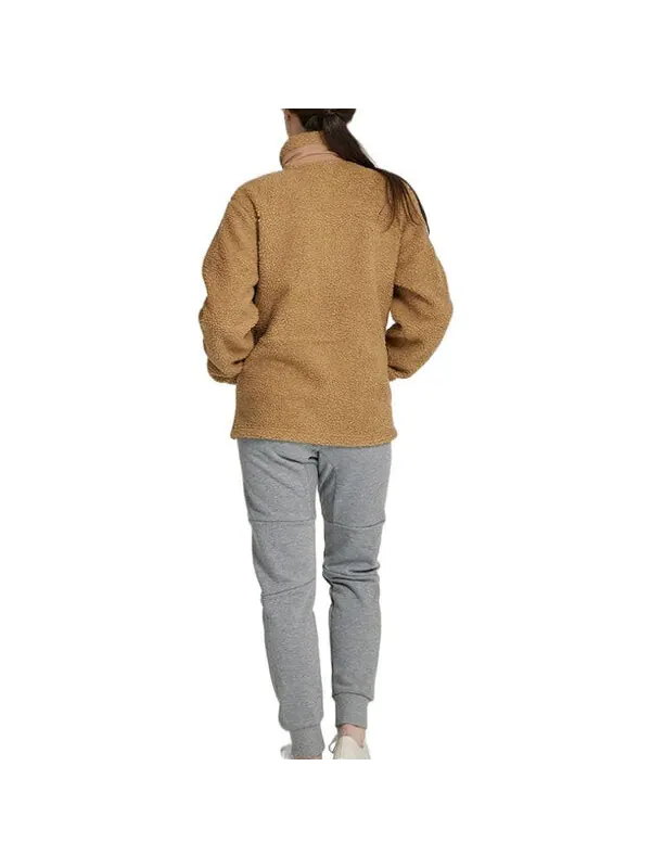 Куртка essentials fluffy fleece jacket 'brown' Puma — изображение 4 из 4, коричневый