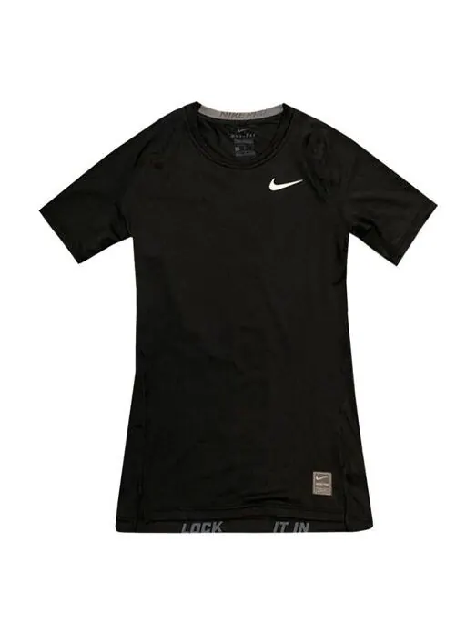Футболка Nike Pro Men's Sports Running Fitness Training Tight Stretch Breathable Short-sleeved Black — изображение 1 из 2
