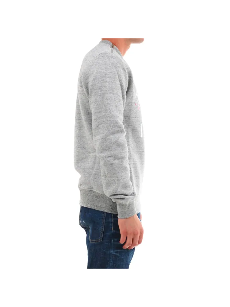 Худи DIOR Tyrannosaurus Rex Cherry Blossom Zipper Sweater Unisex Grey — изображение 5 из 5, серый