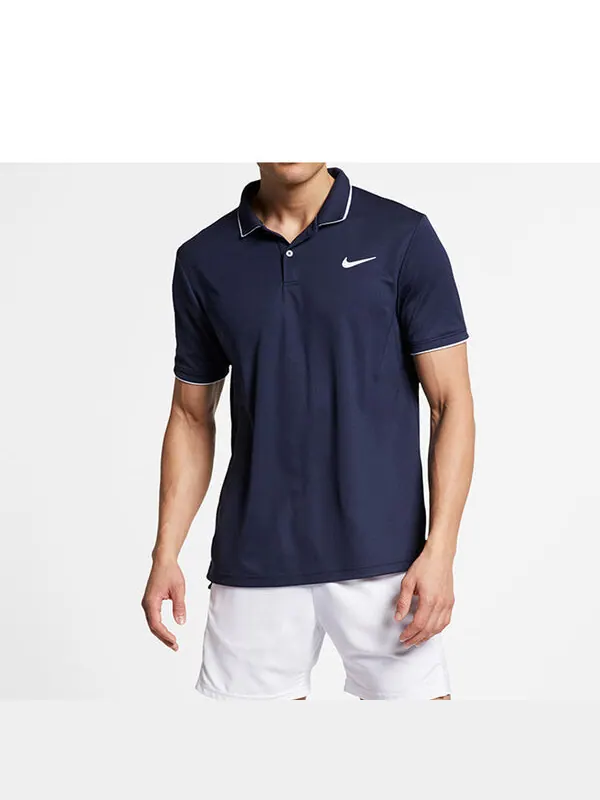 Футболка Court Dri Fit Quick Dry Polo мужские Nike — изображение 3 из 4, синий