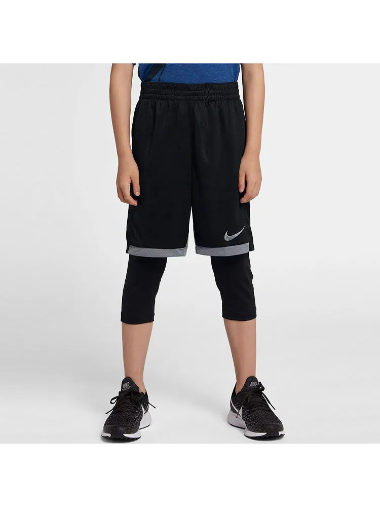(GS) Спортивные шорты Nike Training Breathable Logo для мальчиков — изображение 2 из 5, черный