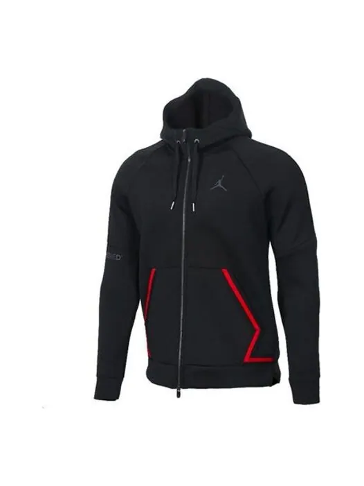 Куртка Air Jordan Athleisure Casual Sports Hooded Jacket Black — изображение 1 из 4, черный
