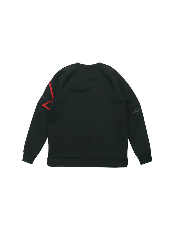 Толстовка Air Jordan Men's O Neck Long Sleeve Sweatshirt Black — изображение 2 из 4, черный/красный