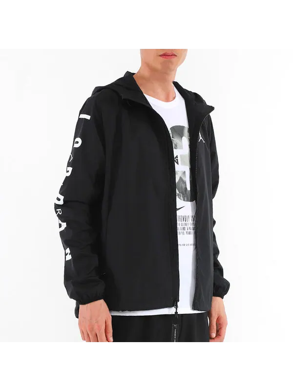 Куртка Air Jordan Jacket JSW WINGS GFX Windbreaker 'Black' — изображение 4 из 4, черный