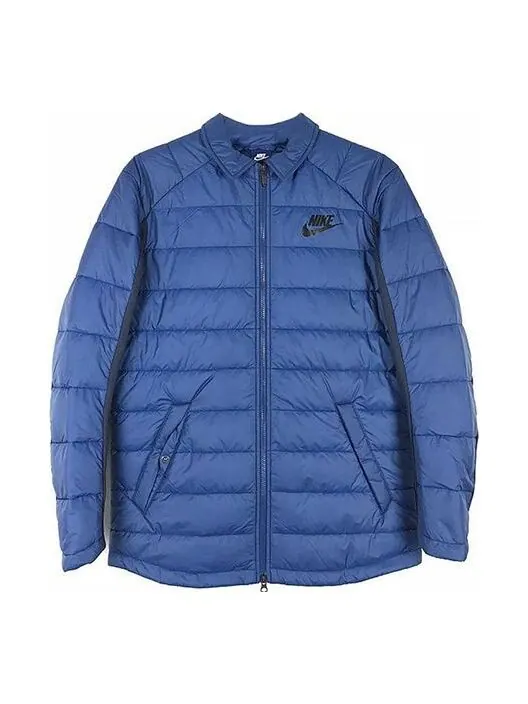 Куртка men's sports warm woven cotton jacket blue Nike — изображение 1 из 2, синий