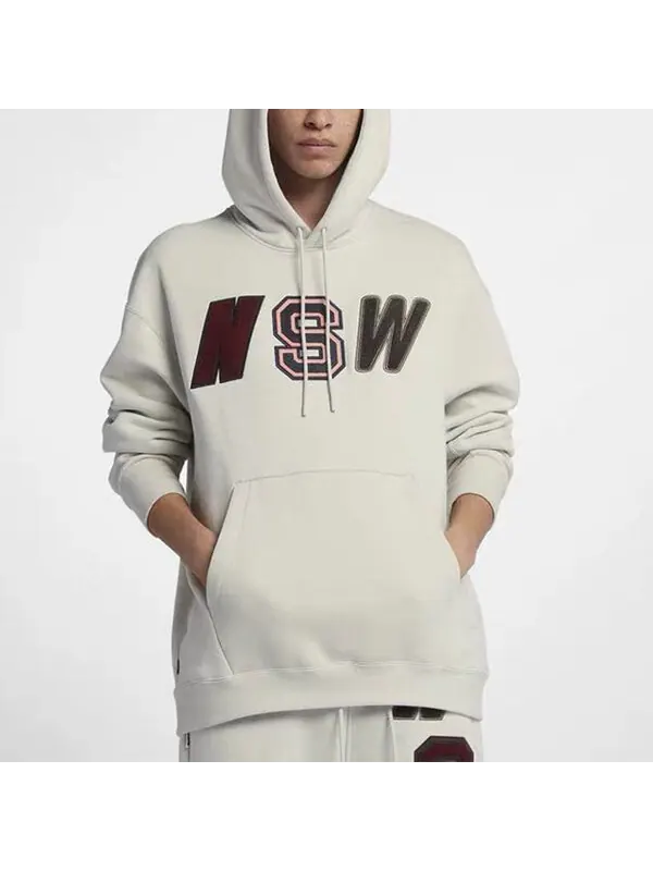 Толстовка Men's Nike Nsw Fleece Lined Stay Warm White Pullover — изображение 3 из 4, белый