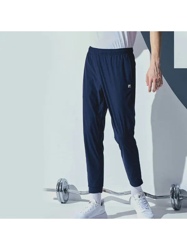 Брюки men's mini logo navy blue sports pants/trousers/joggers Fila — изображение 3 из 4, темно-синий