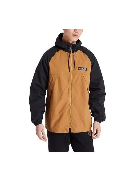 Куртка windbreaker full zip jacket 'brown black' Timberland — изображение 1 из 4, коричневый/черный