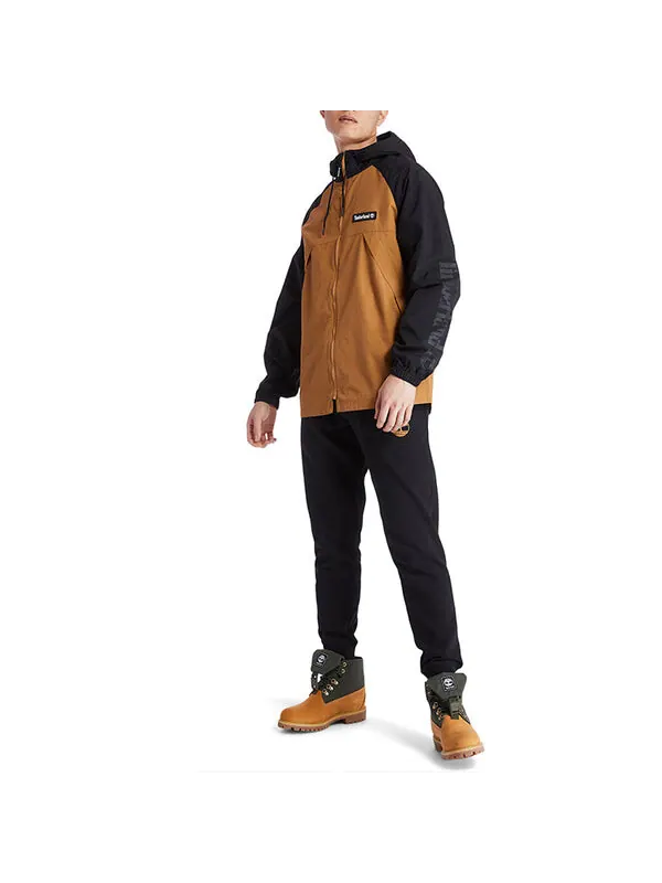 Куртка windbreaker full zip jacket 'brown black' Timberland — изображение 3 из 4, коричневый/черный
