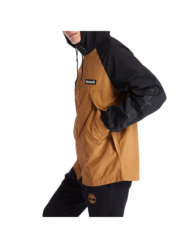 Куртка windbreaker full zip jacket 'brown black' Timberland — изображение 4 из 4, коричневый/черный