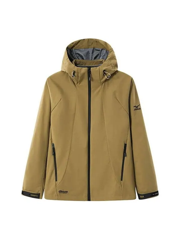 Куртка outdoor windbreaker jacket 'brown' Mizuno — изображение 1 из 4, коричневый