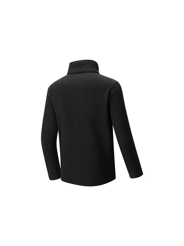 Куртка logo fleece jacket 'black' Mizuno — изображение 2 из 2, черный