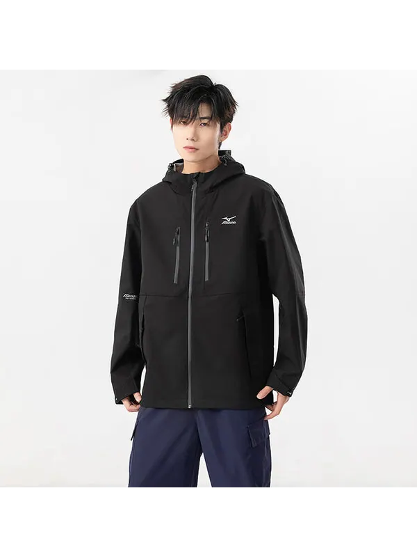 Куртка classic logo jacket 'black' Mizuno — изображение 4 из 4, черный