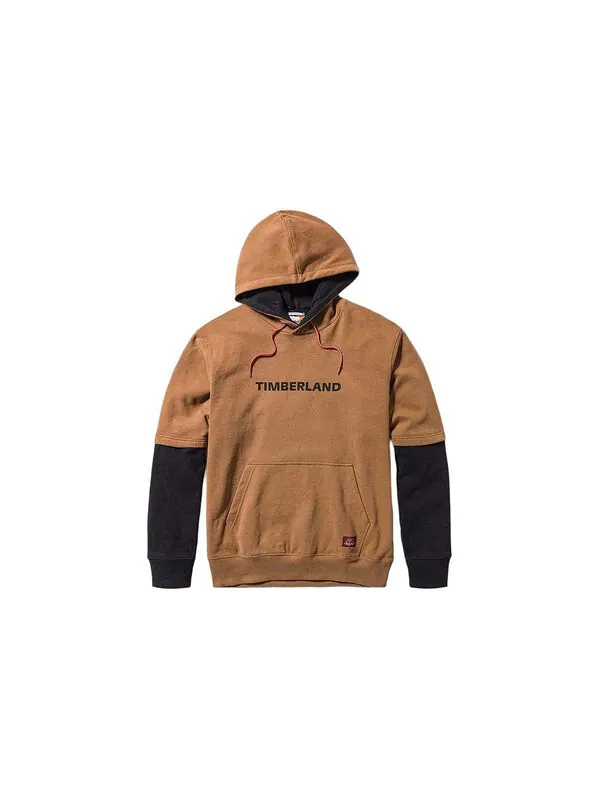 Толстовка all gender embroidered tree hoodie 'brown' Timberland — изображение 2 из 2, бежевый/зеленый/черный
