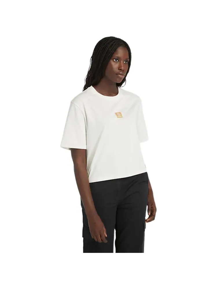 Футболка (WMNS) Timberland Logo T-Shirt 'White' — изображение 2 из 4, белый