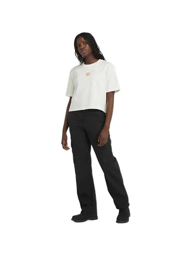 Футболка (WMNS) Timberland Logo T-Shirt 'White' — изображение 4 из 4, белый