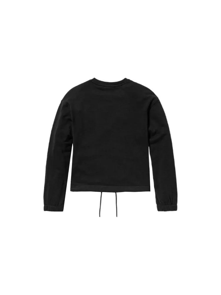 Свитер (WMNS) Timberland Bold Beginnings Mix Media Creneck Sweater 'Black' — изображение 2 из 4, черный