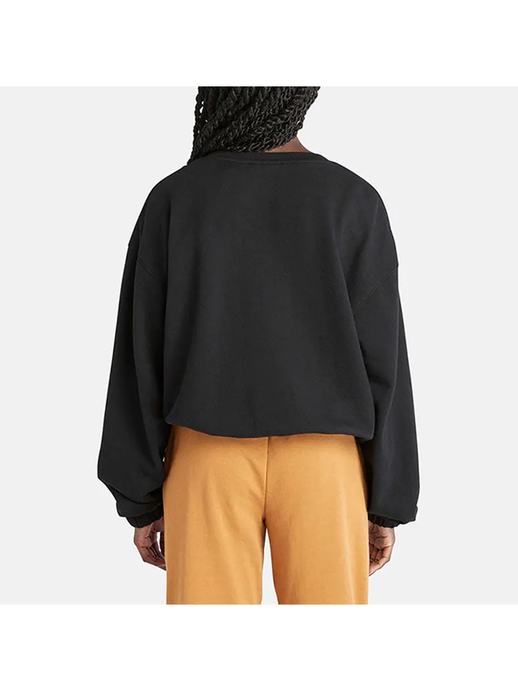 Свитер (WMNS) Timberland Bold Beginnings Mix Media Creneck Sweater 'Black' — изображение 4 из 4, черный