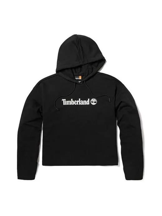 Худи (WMNS) Timberland Brand hoodie 'Black' — изображение 1 из 3, черный