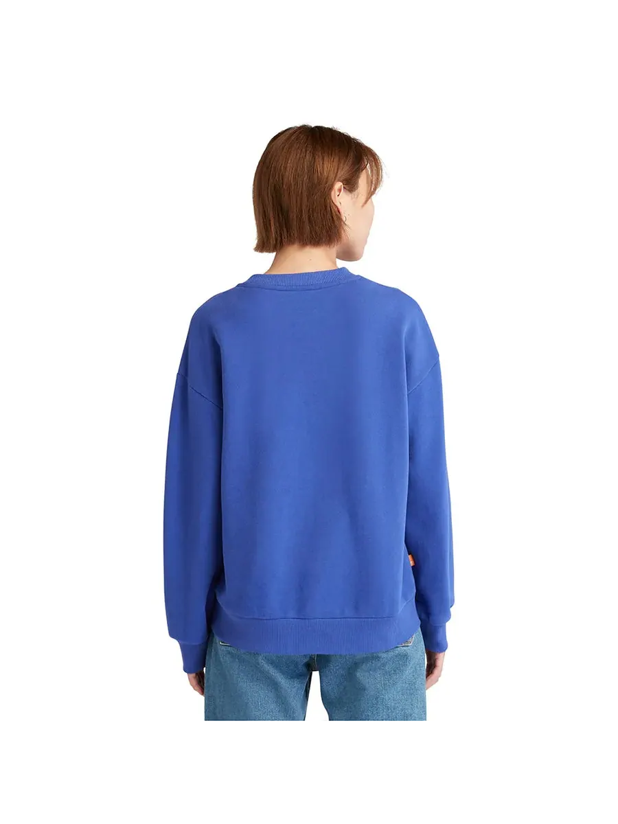 Свитер (WMNS) Timberland Crewneck Sweatshirt 'Blue' — изображение 3 из 3, синий