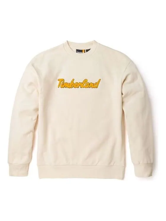 Свитер (WMNS) Timberland Logo Crewneck Sweatshirt 'White' — изображение 1 из 3, белый