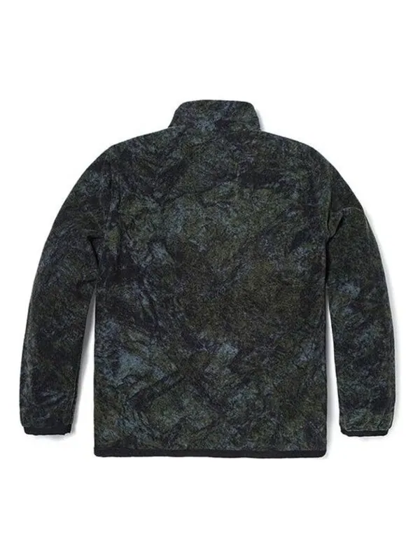 Куртка camo print fleece jacket 'green black' Timberland — изображение 2 из 3, зеленый/черный