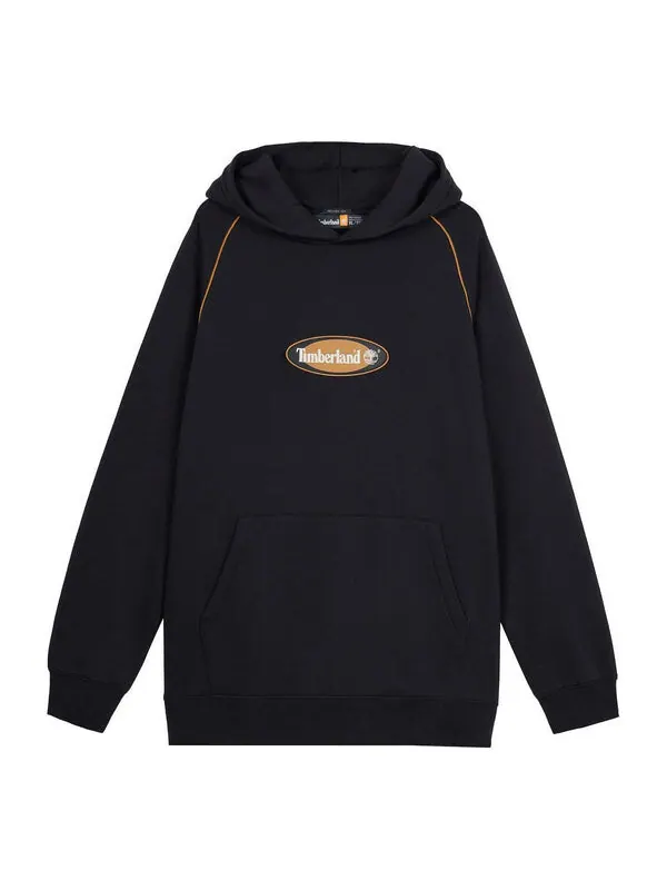 Толстовка logo hoodie 'black' Timberland — изображение 1 из 2, черный/желтый