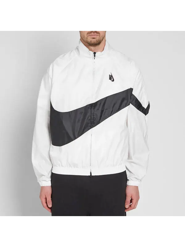 Куртка лабораторная куртка наследия белая большая галочка Nike — изображение 4 из 4, черный/белый