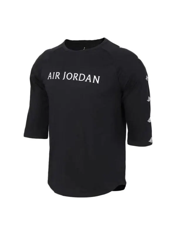 Футболка с рукавом 3 4 Air Jordan — изображение 1 из 3, черный/мульти