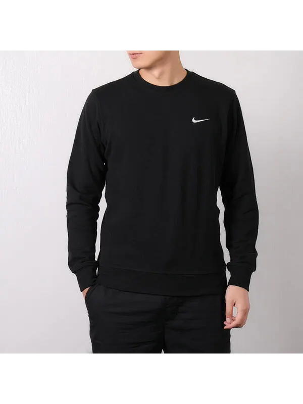 Толстовка Nike Club Ft Round Neck Pullover french terry Black — изображение 3 из 4, черный