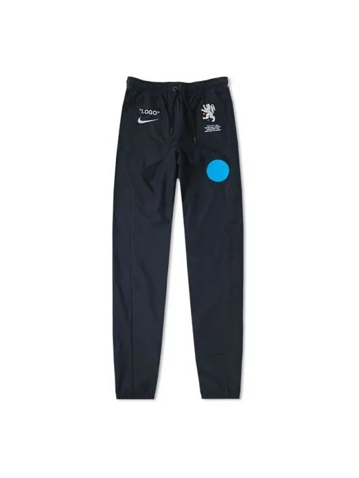 Повседневные брюки x спортивные брюки с принтом athleisure casual sports длинные брюки Nike — изображение 1 из 4, черный