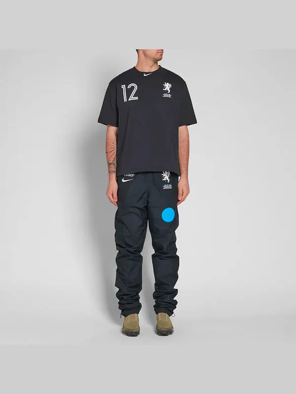 Повседневные брюки x спортивные брюки с принтом athleisure casual sports длинные брюки Nike — изображение 2 из 4, черный