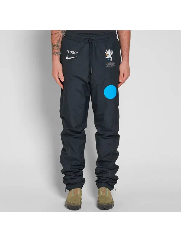 Повседневные брюки x спортивные брюки с принтом athleisure casual sports длинные брюки Nike — изображение 3 из 4, черный