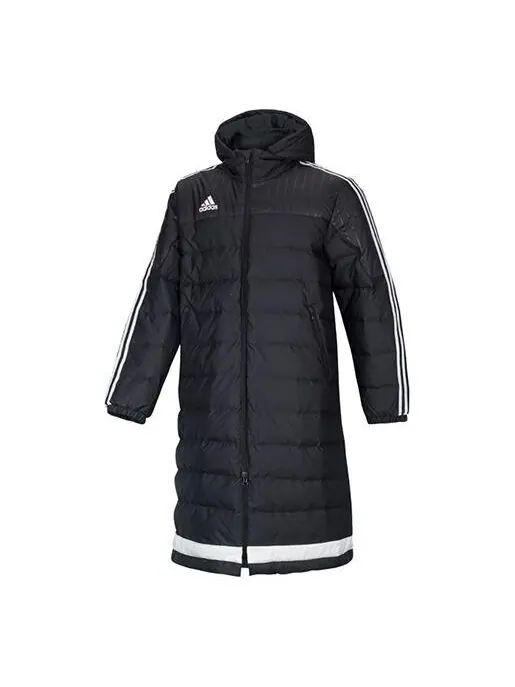 Пуховик adidas Tiro15 L Dwn Jk Stay Warm Soccer/Football mid-length hooded Sports Down Jacket Black — изображение 1 из 4