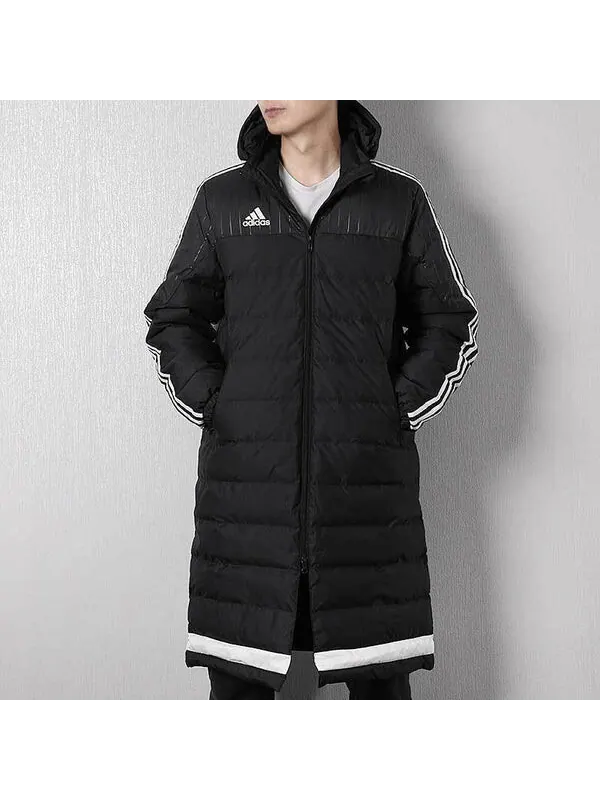 Пуховик adidas Tiro15 L Dwn Jk Stay Warm Soccer/Football mid-length hooded Sports Down Jacket Black — изображение 3 из 4