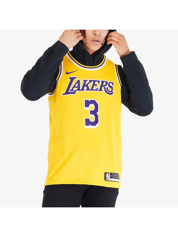 Футболка nba team limited jersey sw fan edition lakers davis № 3 Nike — изображение 4 из 4, желтый