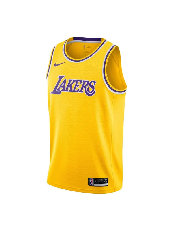 Футболка x nba los angeles lakers icon edition свитера swingman Nike — изображение 1 из 2, желтый/мульти